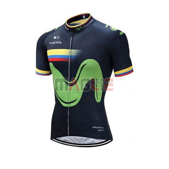 2018 Maglia Movistar Manica Corta Campione Colombia